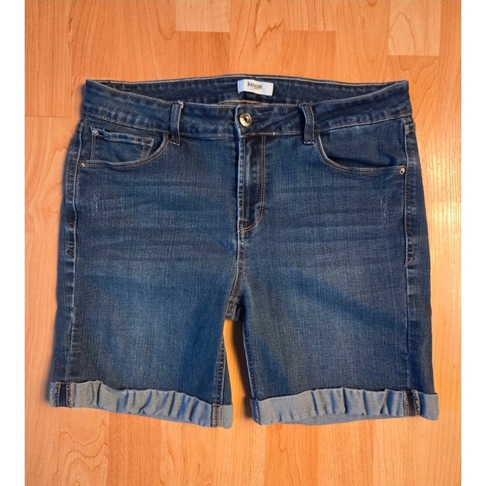 Kensie Jeans cuffed denim shorts